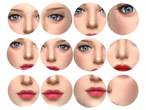 The Sims Resource - Beauty marks (moles)