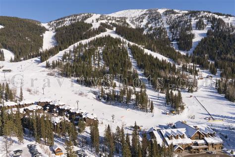 Aerial View of Whitefish Mountain Resort - GravityShots.com