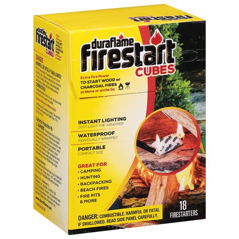 Duraflame Firestart Cubes 18-Ct, Fire Starters for Wood or Charcoal fires