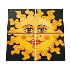 italian sun tile | Italian Ceramic Sun Wall Tiles Ceramic Sun, Ceramic Pottery, Ceramic Tiles ...