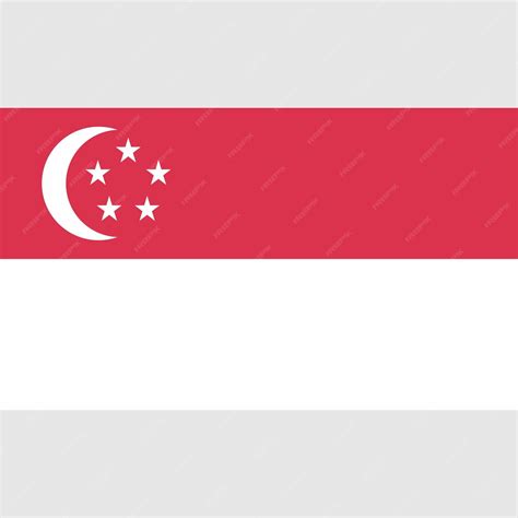 Premium Vector | A singapore flag with a white star on it