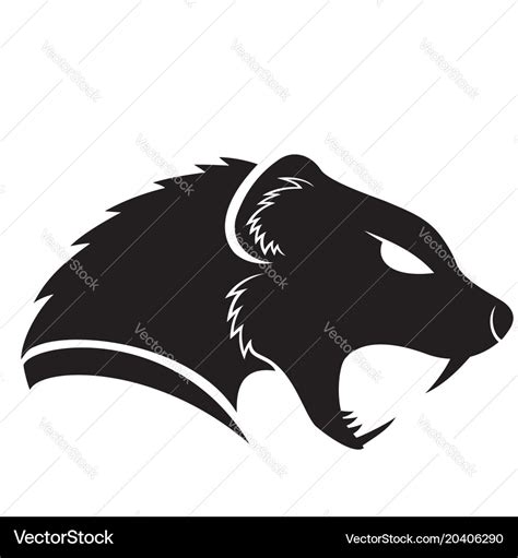 Black mongoose sign Royalty Free Vector Image - VectorStock