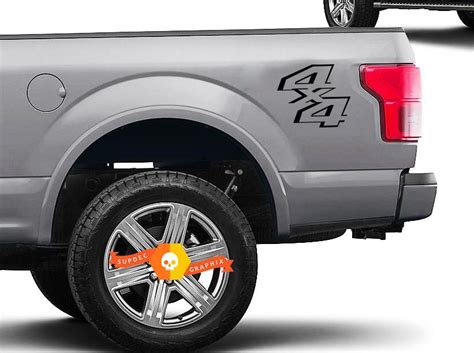 4x4 Truck Bed Decal Set Ford Super Duty F250 F150 Vinyl Stickers