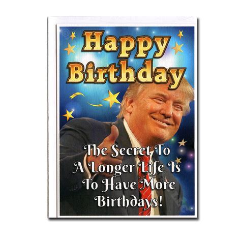 Donald Trump Funny Birthday Card Birthday Card Trump | Etsy