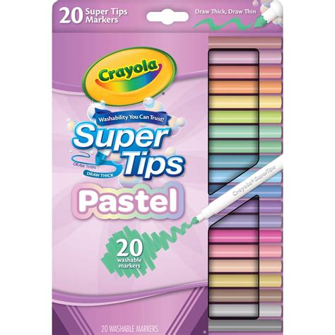 Crayola Super Tips Pastel 20 Washable Markers | Smyths Toys UK