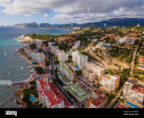 Santa Ponsa Beach in December 2021, photos from Drone Stock Photo - Alamy