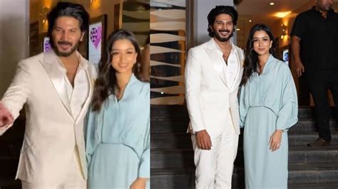 Dulquer Salmaan Poses With Wife Amal Sufiya At The Special Screening Of ...