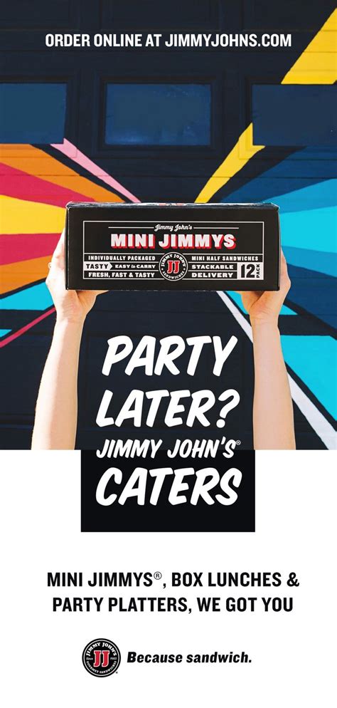 Party Later? Jimmy John’s caters! Order Jimmy John’s catering online ...