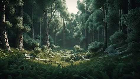 Forest Jungle Plants Realistic Powerpoint Background For Free Download - Slidesdocs