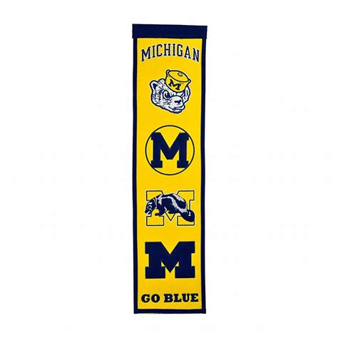 University of Michigan Banner - Michigan Fan Favorite 32'' x 8'' - The ...