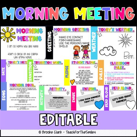 Morning Meeting Editable PowerPoint Slides | Morning meeting, Editable ...