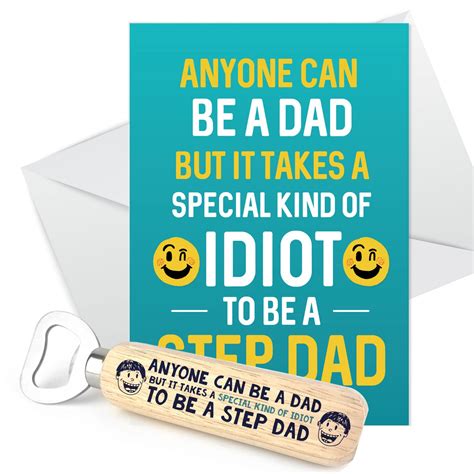 Novelty Step Dad Gift For Fathers Day Birthday Card Daughter Son