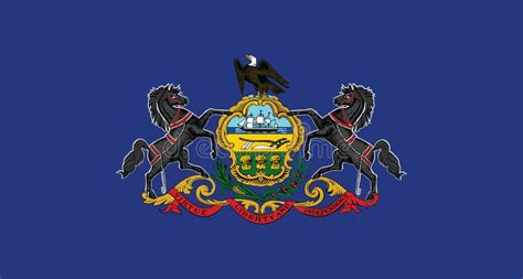 Flag of the State of Pennsylvania Vector Stock Vector - Illustration of ...