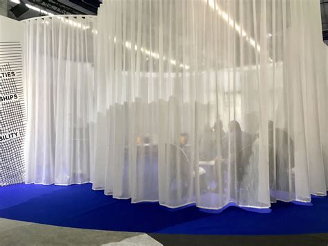 translucent acoustic curtain the "silent space collection". developement and design by annette ...