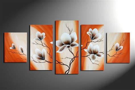 Hand Painted Hi Q Modern Wall Art Home Decorative Abstract Flower Oil ...