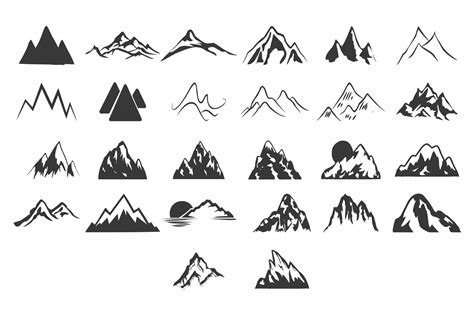 vector vintage mountains collection 21687998 Vector Art at Vecteezy