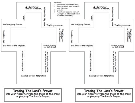 Activity for Lent: Lord’s Prayer Tracing Cross