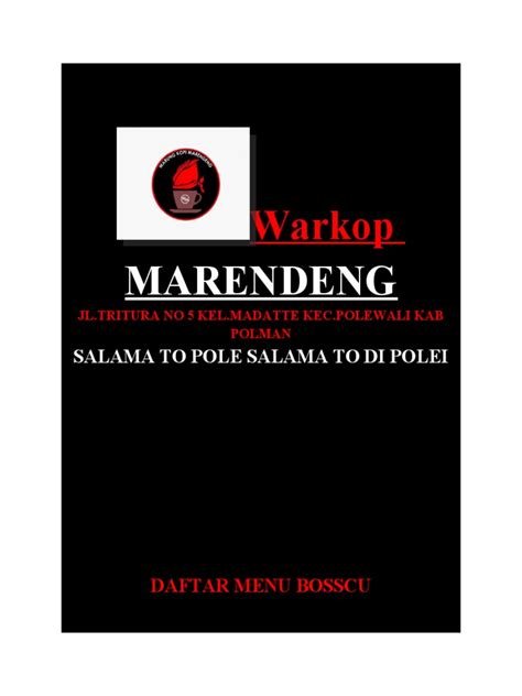 Warkop MENU | PDF | Tea | Foods