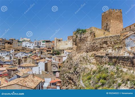 Castle on Top of a Hill Overlooking Bunol Stock Photo - Image of travel ...