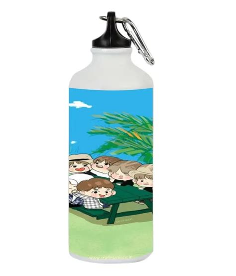 ALUMINIUM BTS CARTOON Picnic Theme 600 Ml Sipper | Made With Love For Bts Army & $14.99 - PicClick