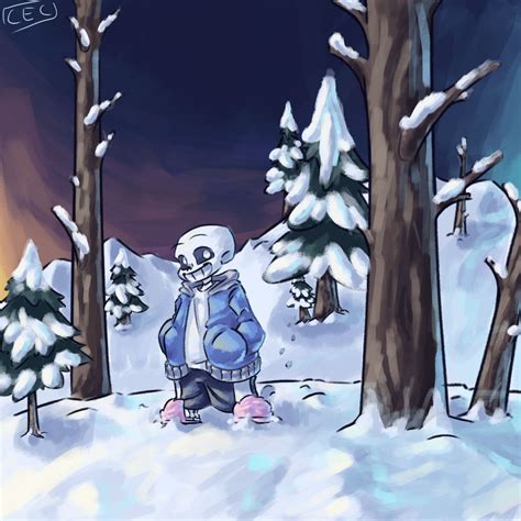 Sans in the Snowdin Forest by CosmaticMango on DeviantArt