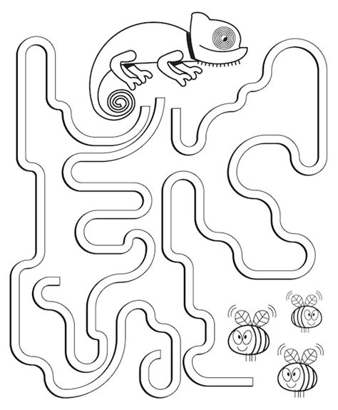 Premium Vector | Maze puzzle for kids Mixed way Coloring page for kids