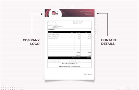 Customer Receipt Template in Word - Download | Template.net