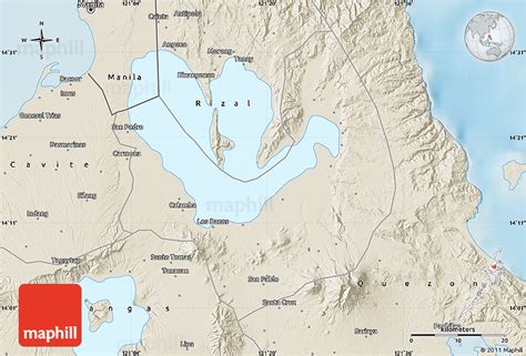 Shaded Relief Map of Laguna