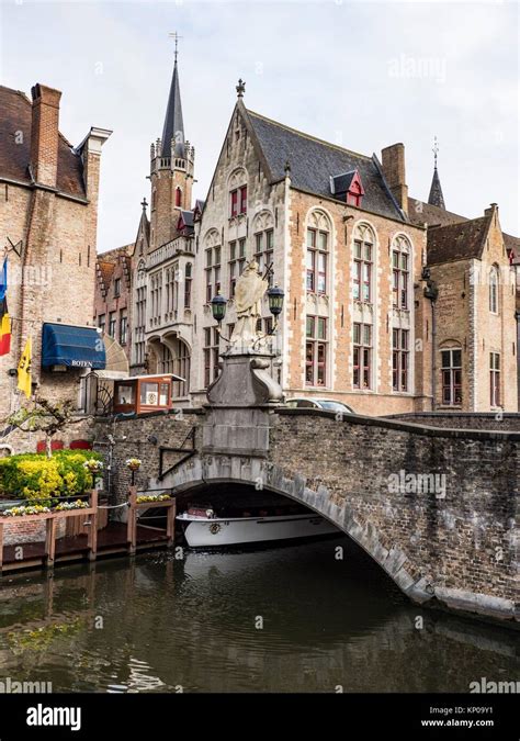 Bruges Belgium Canal Bridge Stock Photo - Alamy