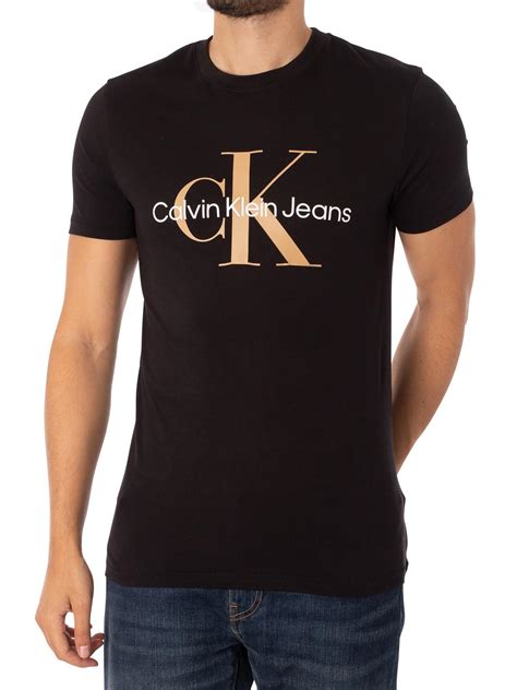 Calvin Klein Seasonal Monologo T-shirt in Black for Men | Lyst