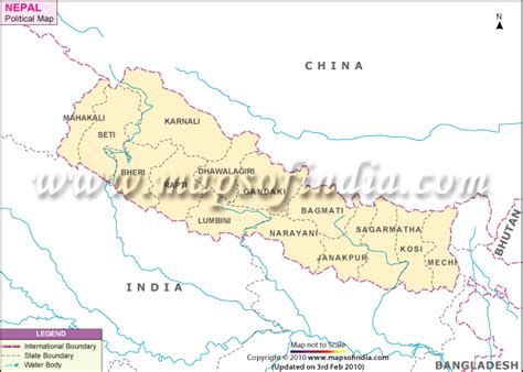 Nepal Map, Political Map of Nepal