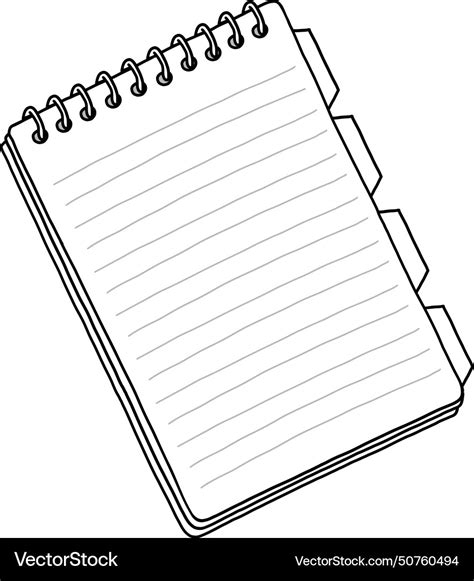 Blank notebook drawing Royalty Free Vector Image