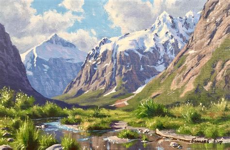 How to Paint Mountains in Five Easy Steps - Samuel Earp Artist | Mountain paintings, Mountain ...