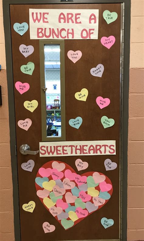 Valentines Day classroom door decoration “We are a bunch of Sweethearts” | Valentines classroom ...