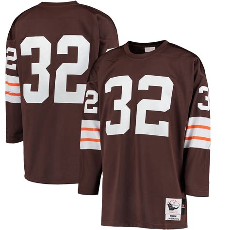 Jim Brown Cleveland Browns Mitchell & Ness 1964 Authentic Throwback Jersey - Brown