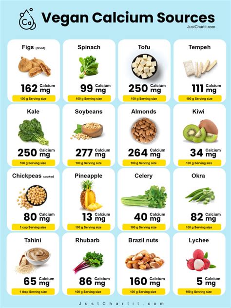 40+ Vegan Calcium Sources Chart | 🥦🥬 Top Plant-Based Options