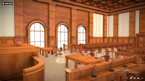 3D model Courtroom Interior 3D model VR / AR / low-poly | CGTrader