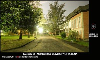 Faculty of Agriculture University of Ruhuna, Southern, Sri Lanka | Phone: +94 412 292 200