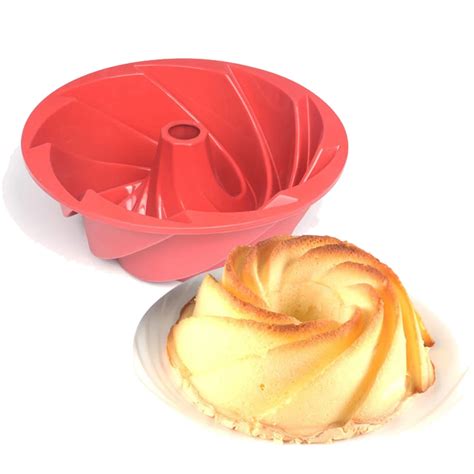 24x10cm Spiral Round Mousse Cake Mold 9 Inch DIY Bread Mold Chiffon Cake Mold Donuts Dessert ...