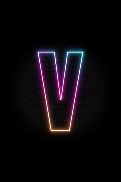 A neon line letter art design consisting of a multicolor glow to create ...