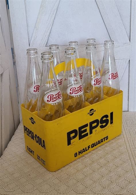 Vintage 8 Pack of Pepsi Cola Bottles - Etsy