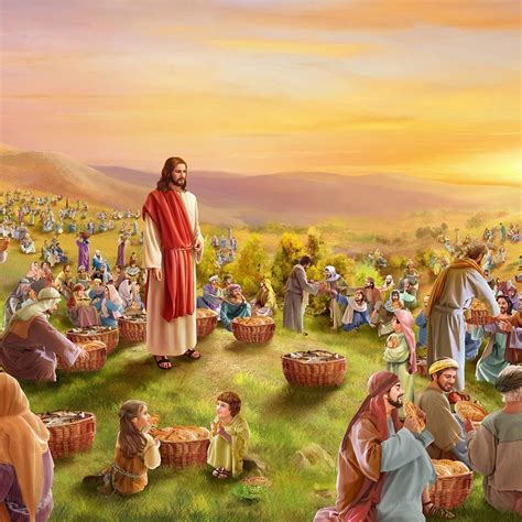 Jesus Feeds The 5000 Free Bible Images - Free Bible Images Printable