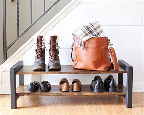 Entryway DIY Shoe Rack - Angela Marie Made