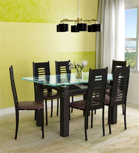 Pepperfry Dining Table 6 Seater Glass Top – Glass Designs