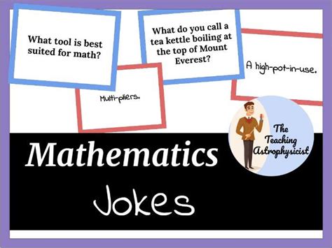 Mathematics Joke a day | Joke a week | 119 Mathematics jokes classroom (ppt) | Printable ...