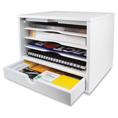 Shop Victor Pure White Collection Wood Desktop Organizer - White - Free Shipping Today ...