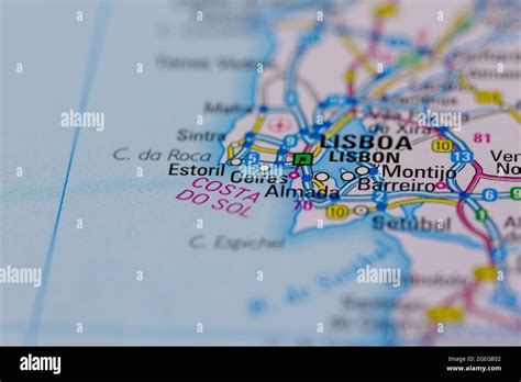 Oeiras Portugal shown on a road map or Geography map Stock Photo - Alamy