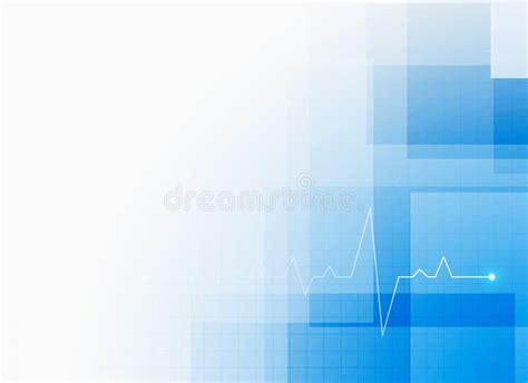 Blue Medical Healthcare Background with Cardiograph Stock Vector - Illustration of health ...