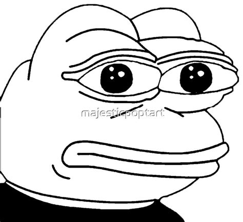 "Black and White Pepe" by majesticpoptart | Redbubble