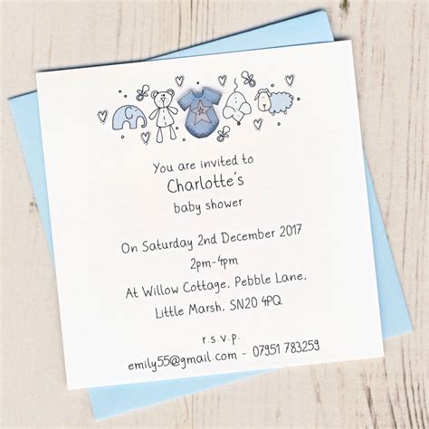 Pack Of Personalised Baby Shower Invitations By Eggbert & Daisy